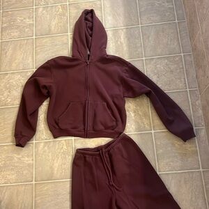 Skims hoodie, and sweatpants